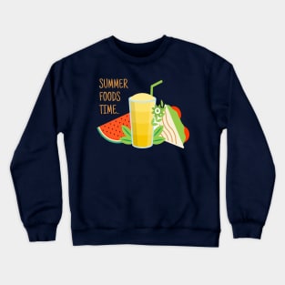 Summer Food Time Crewneck Sweatshirt